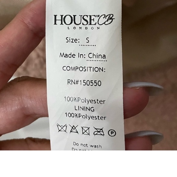House of CB teddy bear coat blush Small or medium S M - Picture 8 of 12